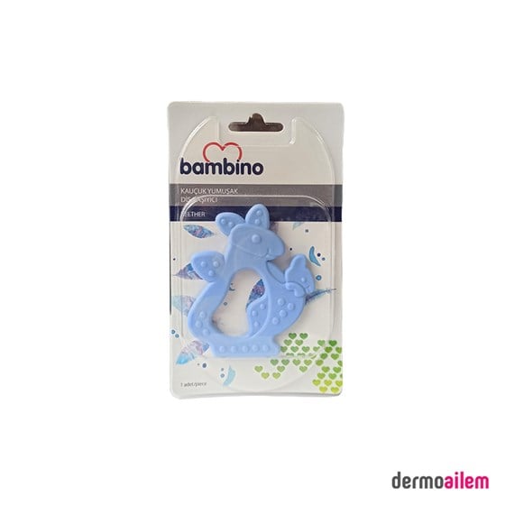 Biberon & Emzik & OyuncakBambinoBambino Kauçuk Yumuşak Diş Kaşıyıcı Mavi Kanguru