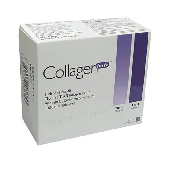 Kolajen ( Collagen )CollagenCollagen Forte Takviye Edici Gıda 1300 mg 90 Tablet