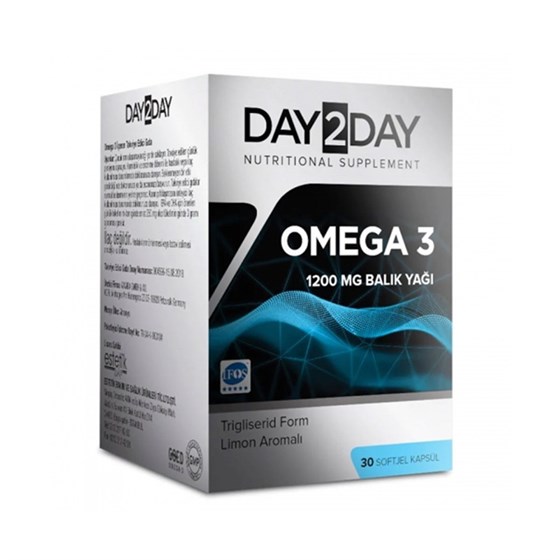 Omega 3 & Balık YağlarıDay2DayDay2Day Omega 3 Takviye Edici Gıda 30 Kapsül