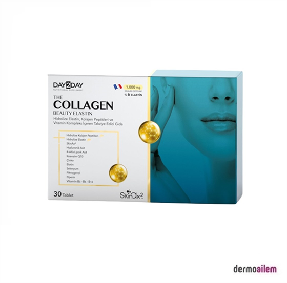 Kolajen ( Collagen )Day2DayDay2Day The Collagen Beauty Elastin 1000 mg 30 Tablet