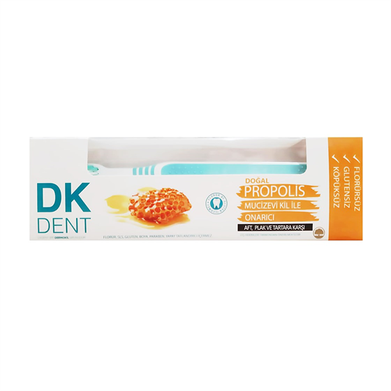 Diş MacunlarıDermokilDermokil DK Dent Propolis Diş Macunu 75 ml + Diş Fırçası Hediye