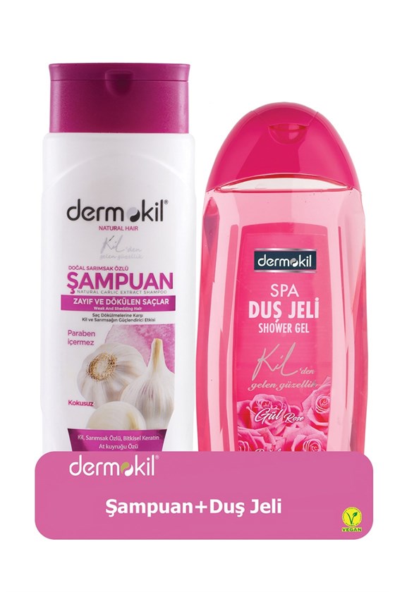 ŞampuanlarDermokilDermokil Sarımak Özlü Şampuan 400 ml + Gül Duş Jeli 500 ml