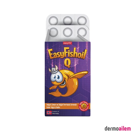 Omega 3 & Balık YağlarıEasyFishoilEasyFishoil Q Kids 30 Çiğneme Tableti