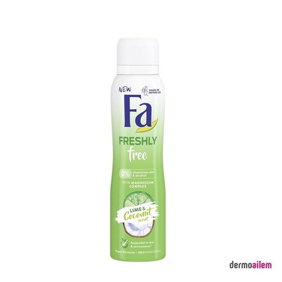 Kadın DeodorantFaFa Freshly Free Lime & Coconut Deo Sprey 150 ml