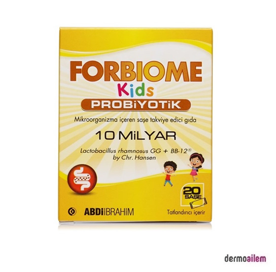 ProbiyotiklerAbdi İbrahimForbiome Kids Probiyotik 10 Milyar 20 Saşe