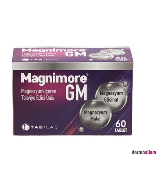 Takviye Edici GıdalarTab İlaçMagnimore GM Magnezyum 60 Tablet