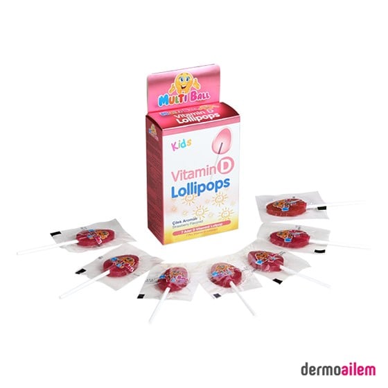 MultivitaminlerMulti BallMultiball Kids Vitamin D Lollipops 7 Adet