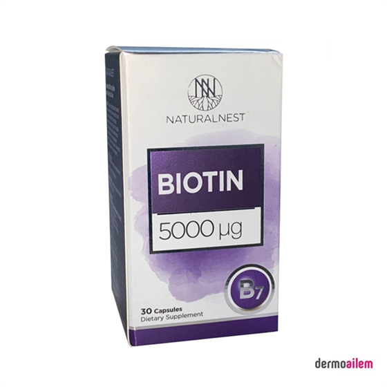 Takviye Edici GıdalarNaturalnestNaturalnest Biotin 5000 mg 30 Kapsül