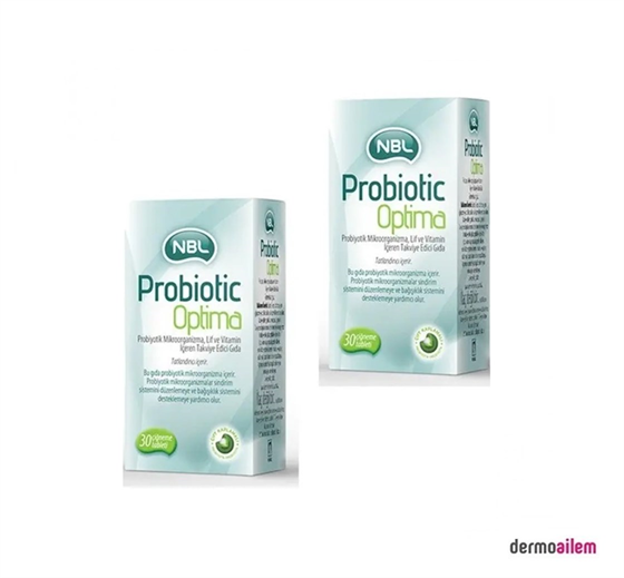 ProbiyotiklerNBLNBL Probiotic Optima 30 Çiğneme Tableti 2'li