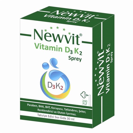 MultivitaminlerNewvitNewvit Vitamin D3 K2 Sprey 30 ml