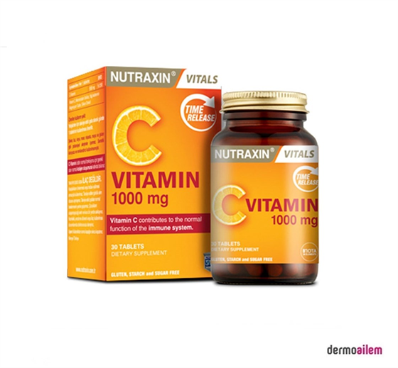 Takviye Edici GıdalarNutraxinNutraxin Vitamin C 1000 mg 30 Tablet