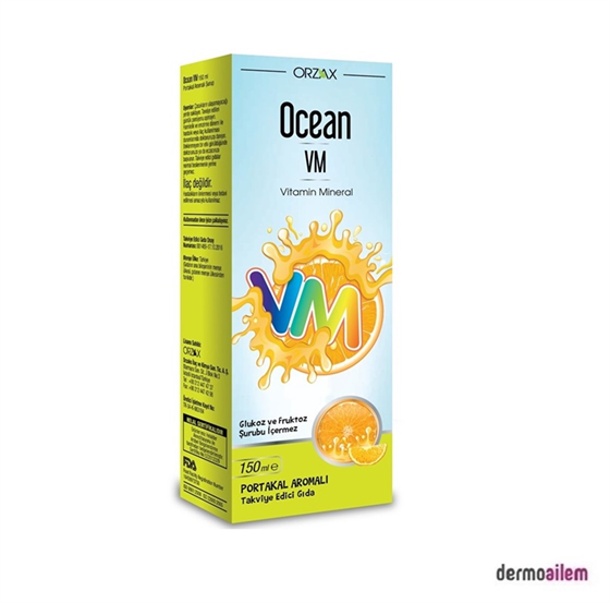 Besin Takviyesi ÜrünleriOrzaxOcean VM Vitamin Mineral Portakal Aromalı Şurup 150 ml
