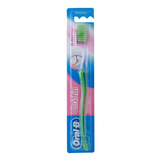 Diş FırçalarıOral-BOra-B Diş Fırçası Ultrathin Hassas Diş Eti Bakımı Ekstra Yumuşak Yeşil
