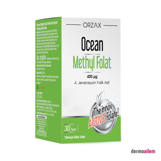 Takviye Edici GıdalarOrzaxOrzax Ocean Methyl Folat 30 Tablet