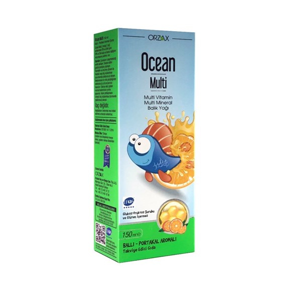 Omega 3 & Balık YağlarıOrzaxOrzax Ocean Multi Şurup 150 ml - Ballı Portakallı