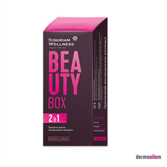 Takviye Edici GıdalarSiberianWellnessSiberian Wellness Beauty Box / Vitaminler Koenzim Q10 Folik Asit Taurin ve Beta-Karoten Içeren Iki Formüllü Takviye Edici Gıda