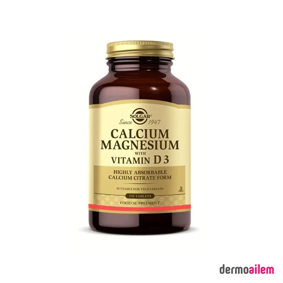 Takviye Edici GıdalarSolgarSolgar Calcium Magnesium With Vitamin D3 150 Tablet