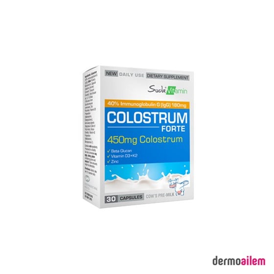Takviye Edici GıdalarSuda VitaminSuda Vitamin Colostrum Forte 30 Kapsül