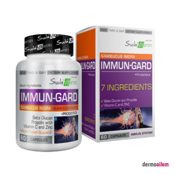 Takviye Edici GıdalarSuda VitaminSuda Vitamin Immun Gard 60 Kapsül