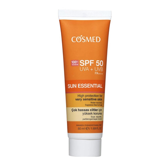 Spf 20 & 50 ArasıCosmedCosmed Sun Essentıal  Çok Hassas Ciltler İçin Güneş Kremi Spf50 50 ml