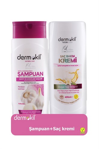 ŞampuanlarDermokilDermokil Sarımsak Özlü Şampuan 400 ml ve Saç Kremi 400 ml