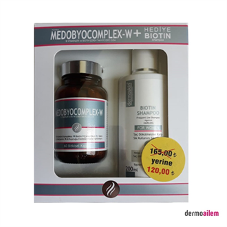 Saç Bakım ÜrünleriDermoskinDermoskin Medobiocomplex-W + Biotin Şampuan Hediyeli Paket