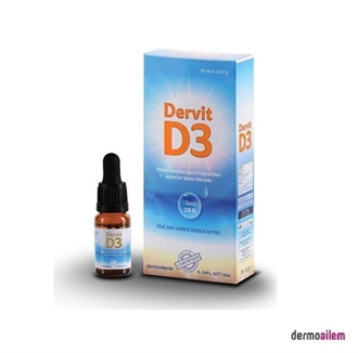 Takviye Edici GıdalarDermovitaminDermovitamin Dervit - D3 Damla 10 ml