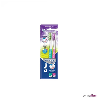 Diş FırçalarıDifaşDifaş Soft Touch 2'li Diş Fırçası Yumuşak