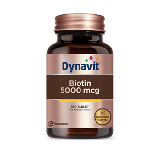 Takviye Edici GıdalarDynavitDynavit Biotin 5000 mcg 100 Tablet