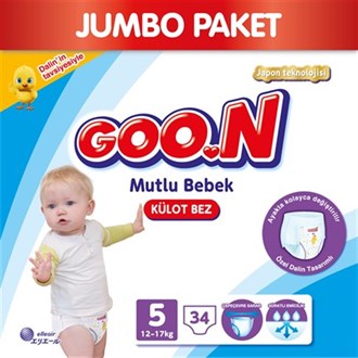 Bebek BezleriGoonGoon Pants Külot Bebek Bezi Mutlu Bebek 5 Beden Jumbo Paket 30 Adet