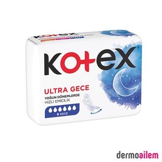 Hijyenik Kadın ÜrünleriKotexKotex Ultra Gece Hijyenik Ped 6 Adet