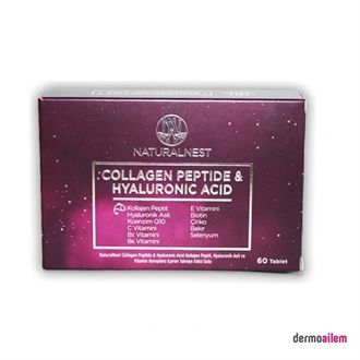 Kolajen ( Collagen )NaturalnestNaturalnest Collagen Peptide & Hyaluronic Acid 60 Tablet