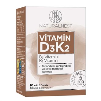 Takviye Edici GıdalarBioNikeNaturalnest Vitamin D3K2 Damla 10 ml