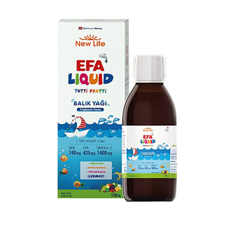 Omega 3 & Balık YağlarıNewlifeNew Life Efa Liquid Balık Yağı Sıvı 150 ml - Tutti Frutti