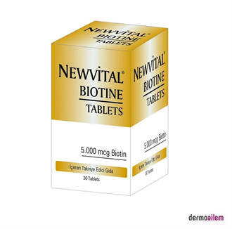 Takviye Edici GıdalarPharma QNewvital Biotin 60 Tablet