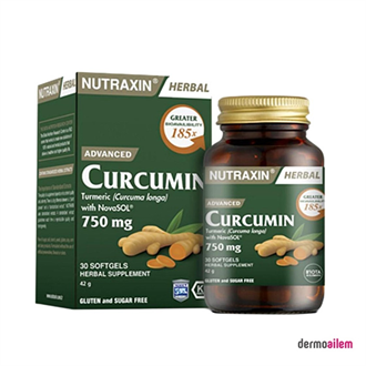 Takviye Edici GıdalarNutraxinNutraxin Advanced Curcumin 750 mg 30 Yumuşak Kapsül