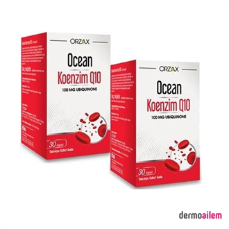 Takviye Edici GıdalarOrzaxOcean Koenzim Q10 100 mg 2'li Paket 30 Kapsül