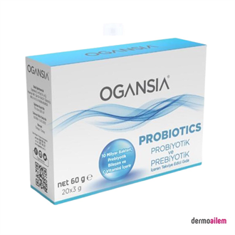 ProbiyotiklerOgansiaOgansia Probiyotik ve Prebiyotik İçeren Takviye Edici Gıda 20 X 3 G Net:60 g