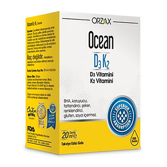 Takviye Edici GıdalarOrzaxOrzax Ocean D3K2 Vitamin Damla 20 ml