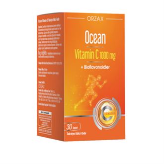 Takviye Edici GıdalarOrzaxOrzax Ocean Vitamin C 1000 mg 30 Tablet