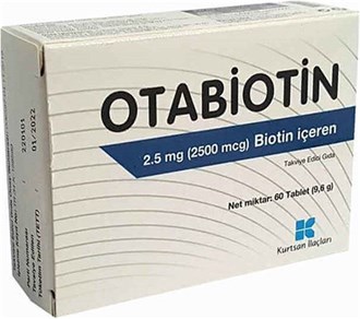 Takviye Edici GıdalarKurtsanOtabiotin 2.5 mg Takviye Edici Gıda 60 Tablet