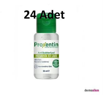 DezenfektanProxentinProxentin Antibakteriyel Alkol Bazlı 50 ml Hijyenik El Jeli 24 ADET