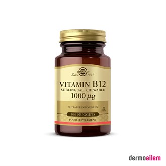 Takviye Edici GıdalarSolgarSolgar Vitamin B12 1000 MCG 100 Dilaltı Tablet