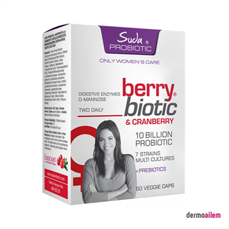 ProbiyotiklerSuda VitaminSuda Probiotic Berrybiotic 60 Kapsül