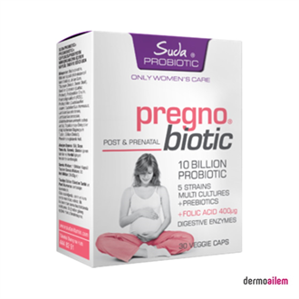 ProbiyotiklerSuda VitaminSuda Probiotic Pregno Biotic Takviye Edici Gıda 30 Tablet