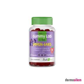 Takviye Edici GıdalarSuda VitaminSuda Vitamin Gummy Lab Immun-Gard Çocuklar İçin 60 Gummies