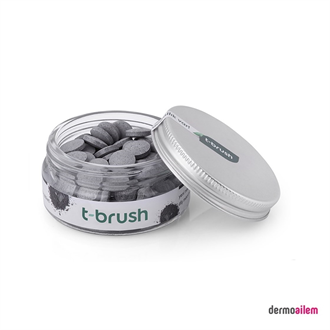 Diş MacunlarıT-BrushT-Brush Activated Charcoal Florürlü Diş Macunu 90 Tablet