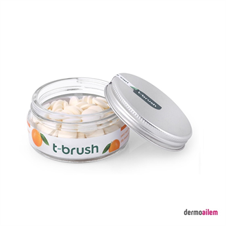 Diş MacunlarıT-BrushT-Brush Portakal Aromalı Flörürlü 90'lı Diş Macunu Tableti