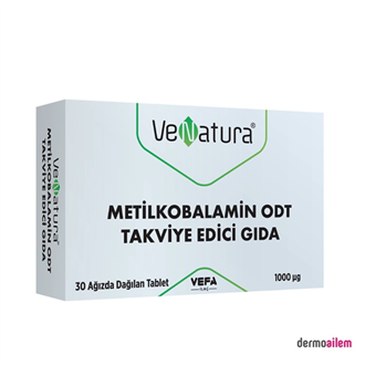 Takviye Edici GıdalarVeNaturaVenatura B12 Metilkobalamin 30 Tablet