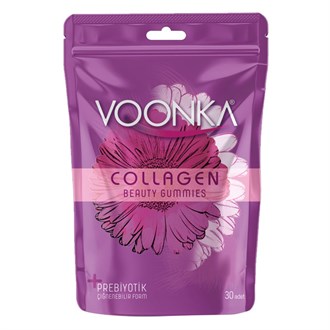 Kolajen ( Collagen )VoonkaVoonka Collagen Beauty + Prebiyotik Gummy's 30 Çiğnenebilir Tablet SKT 11/2022